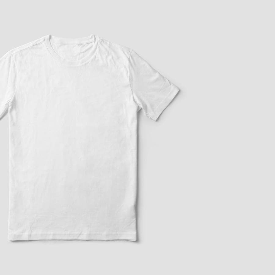 Plain white cotton T-shirt